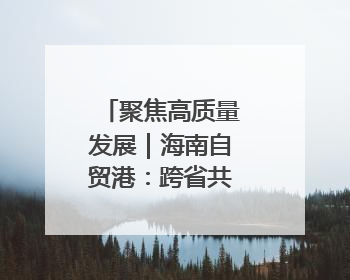 聚焦高质量发展｜海南自贸港：跨省共建园区赋能现代产业发展